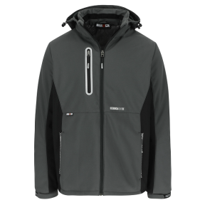 Kamizelka softshell wielokieszeniowa Taris szara/czarna - Herock