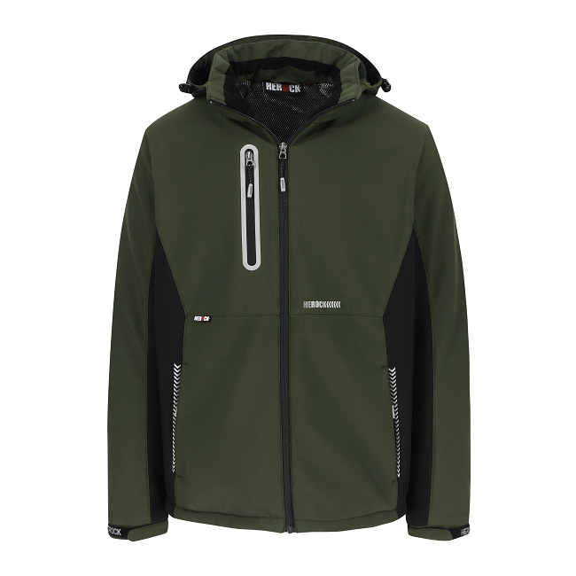 Veste softshell multipoches Taris kaki/noir - Herock