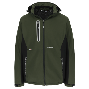 Veste softshell multipoches Taris kaki/noir - Herock