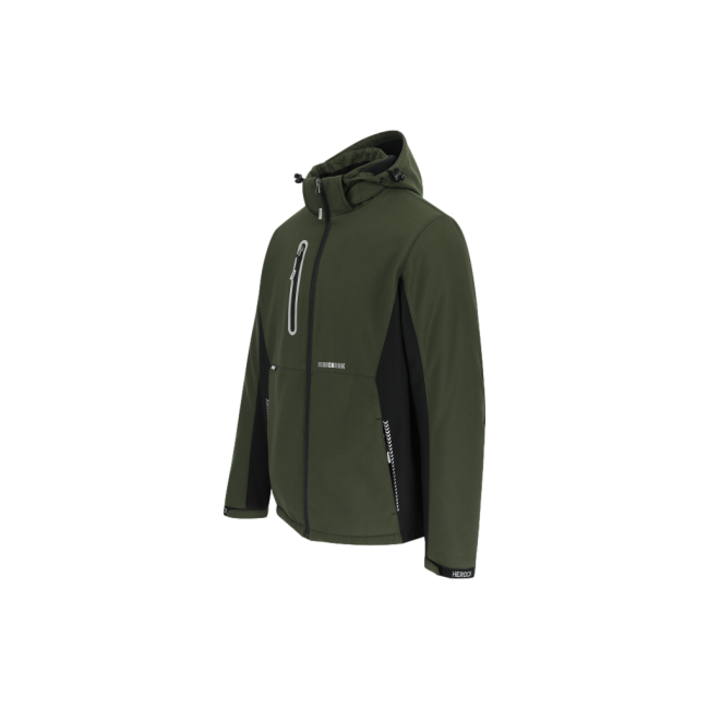Veste softshell multipoches Taris kaki/noir - Herock