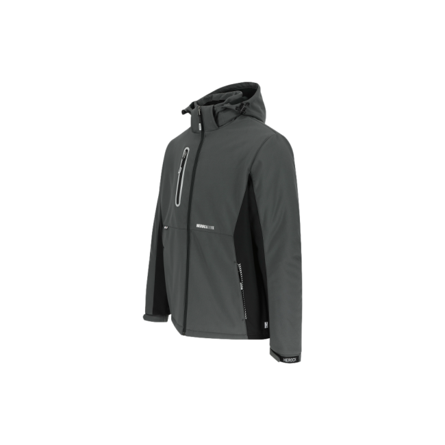 Veste softshell multipoches Taris gris/noir - Herock