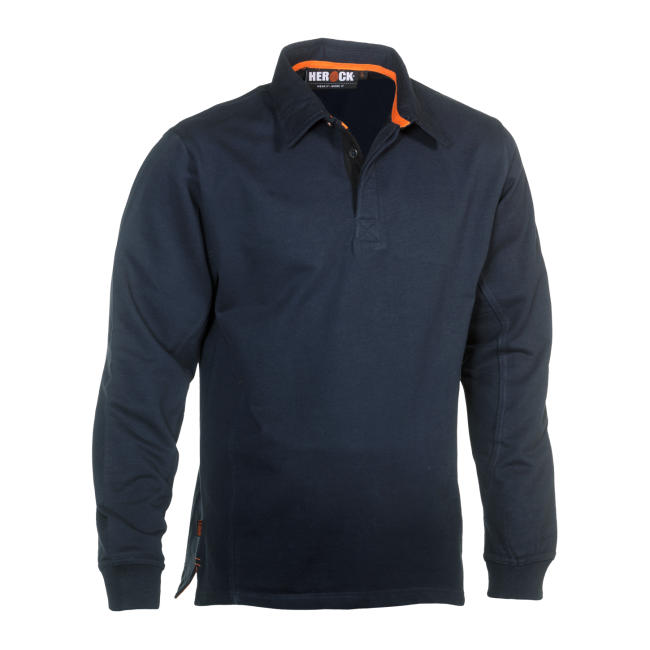 Polo de travail à manches longues Troja bleu marine - Herock