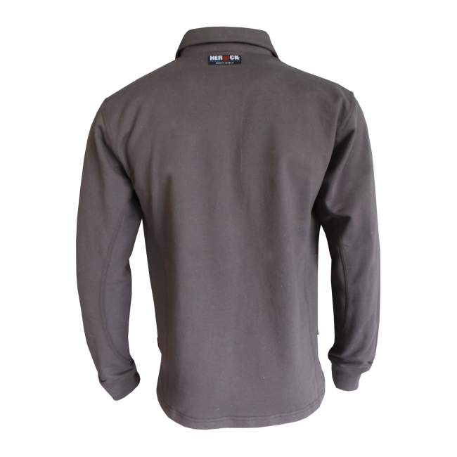 Polo de travail à manches longues Troja gris - Herock