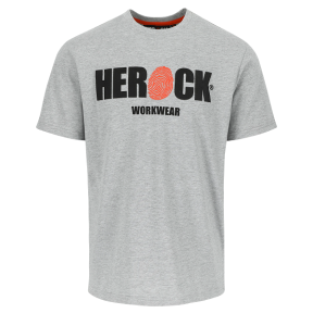 T-Shirt mit kurzen Ärmeln Eni hellgrau meliert - Herock