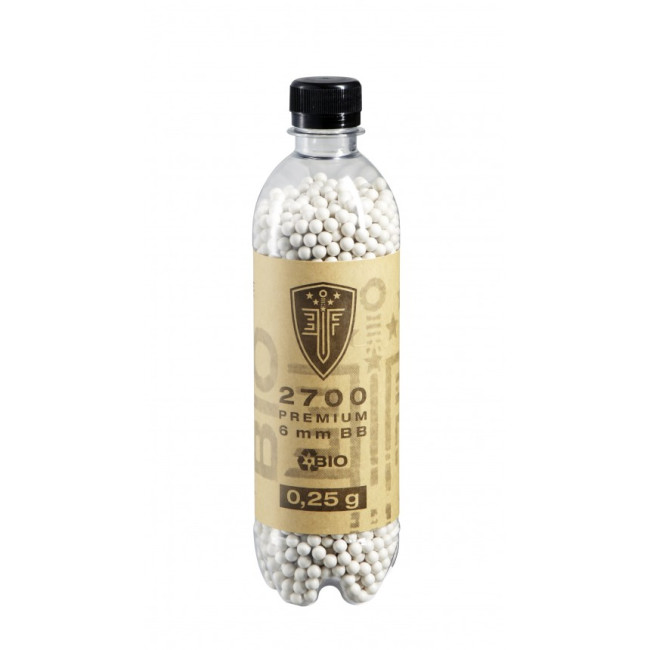 Kulki BBS 6mm ELITEFORCE bio białe 0.25g butelka x2700 - Umarex