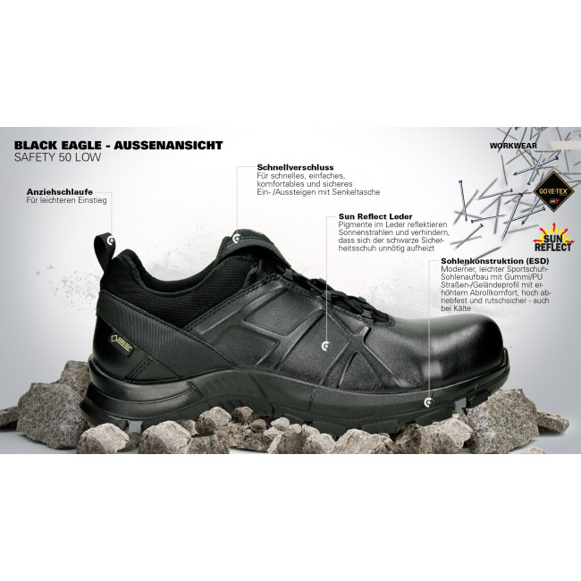 Sicherheitsschuhe Black Eagle Safety 50.1 low S3 - Haix