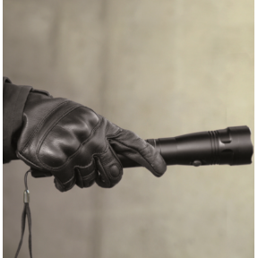 Gants tactiques en cuir noir - Miltec