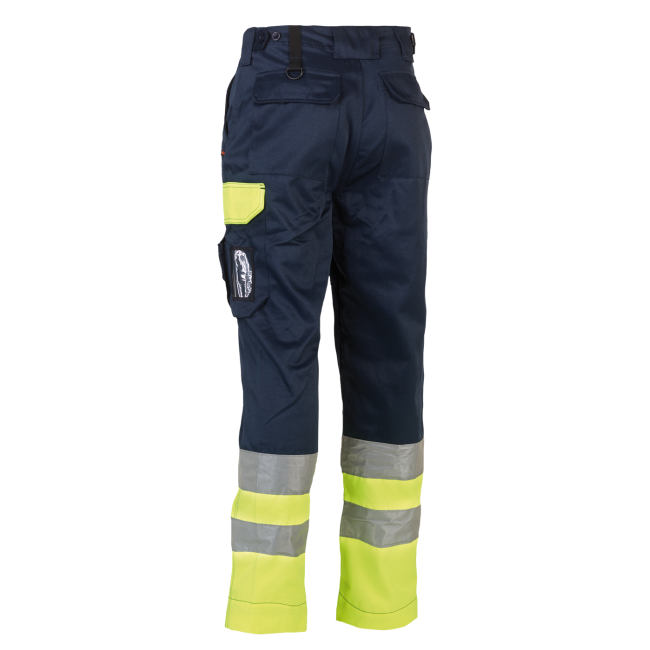Warnschutz-Arbeitshose Olympus Marineblau und gelb - Herock