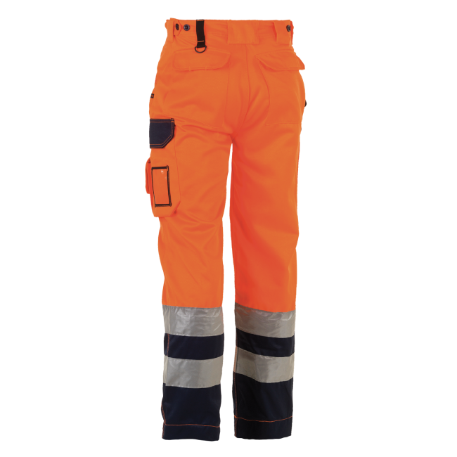Warnschutz-Arbeitshose Olympus Orange und marineblau - Herock