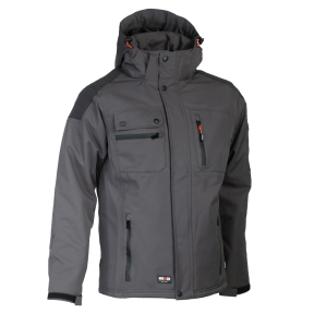 Wasserdichte Arbeitsjacke mit vielen Taschen Persia Grau - Herock