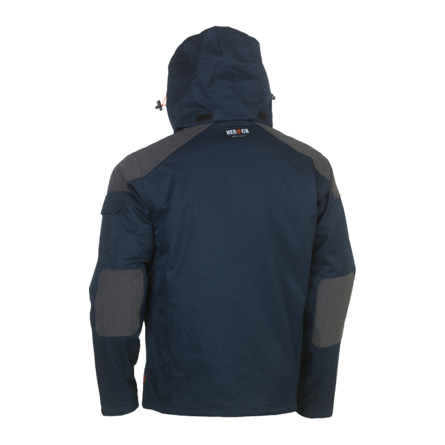 Wasserdichte Arbeitsjacke mit vielen Taschen Persia Marineblau und Schwarz - Herock