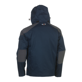 Veste de travail imperméable multipoches Persia Bleu marine et noir - Herock
