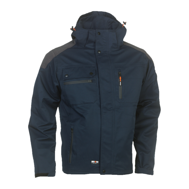 Veste de travail imperméable multipoches Persia Bleu marine et noir - Herock
