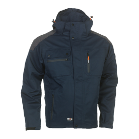 Veste de travail imperméable multipoches Persia Bleu marine et noir - Herock