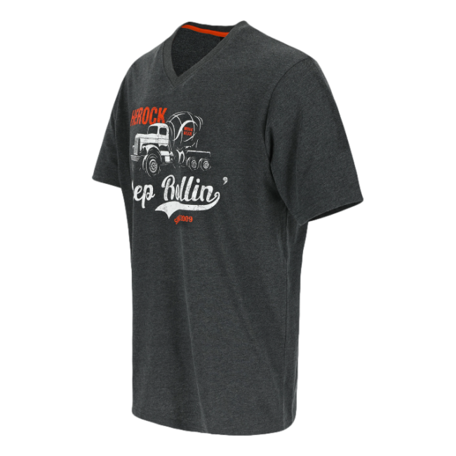 T-shirt korte mouwen Rollin Donkergrijs gemêleerd - Herock