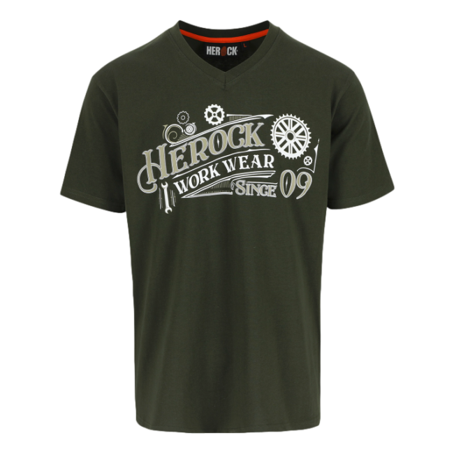 T-shirt korte mouwen Barber Donkerkhaki - Herock