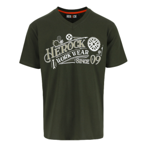 T-shirt korte mouwen Barber Donkerkhaki - Herock
