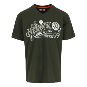 T-shirt manches courtes Barber Kaki foncé - Herock