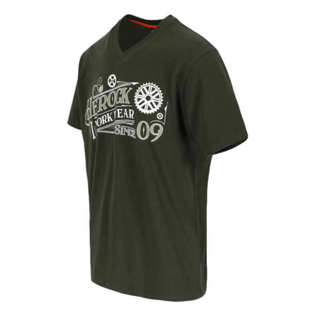 T-shirt manches courtes Barber Kaki foncé - Herock