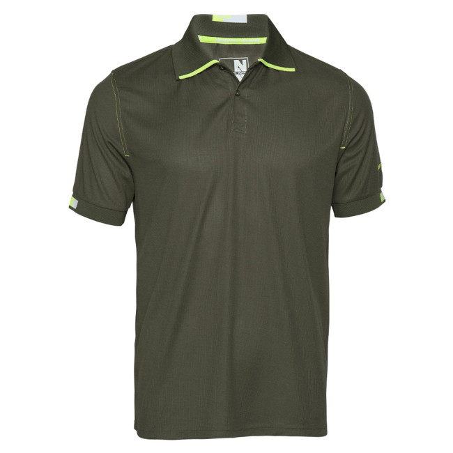 Polo robocze Beven khaki/żółte fluo - North Ways
