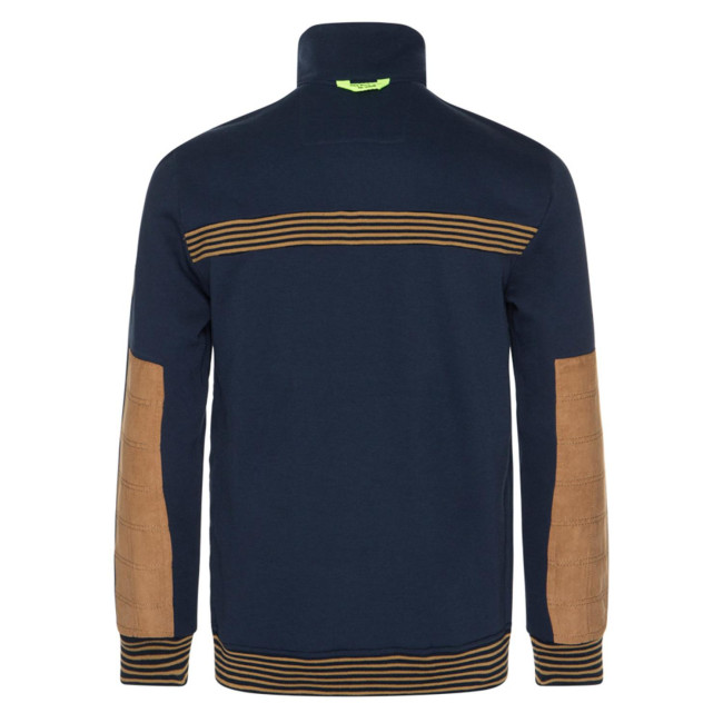 Werkgilet Andreu marineblauw en camel - North Ways