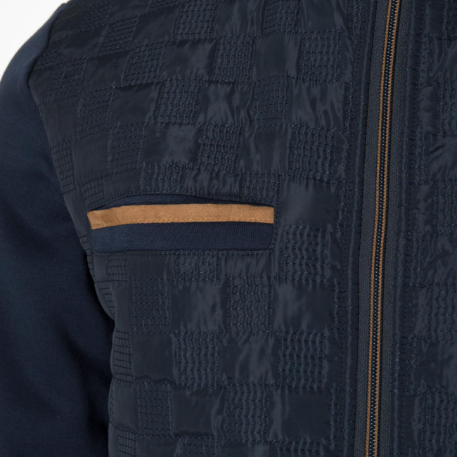 Werkgilet Andreu marineblauw en camel - North Ways
