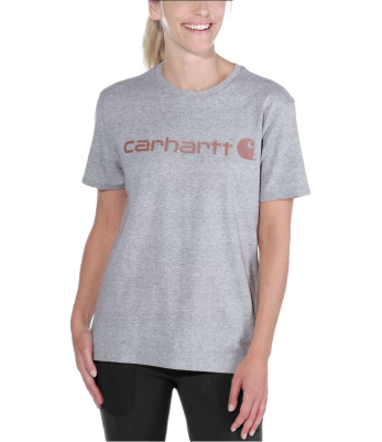 Tee-shirt femme Workwear logo Gris chiné - Carhartt