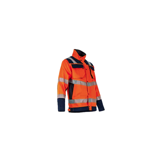 Veste hv Ampoule Orange fluo et marine - LMA