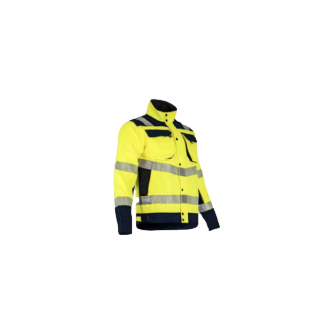 Hv vest Reflexion Fluorgeel en marineblauw - LMA