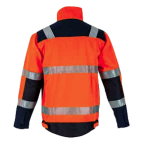 Veste hv Ampoule Orange fluo et marine - LMA