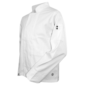 Veste cuisinier ml pressions cachées Merlan Blanc - LMA