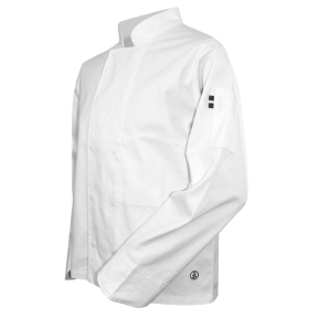Veste cuisinier ml pressions cachées Merlan Blanc - LMA