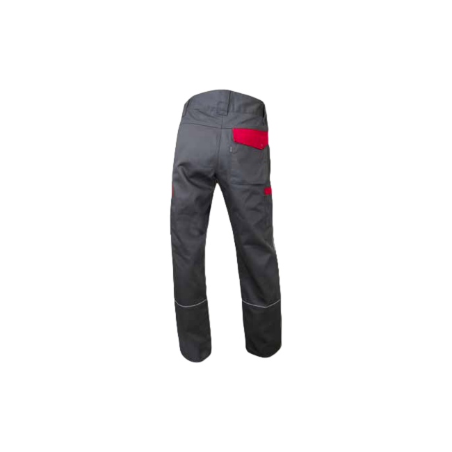 Pantalon bicolore Lin biais rétro Gris et rouge - LMA