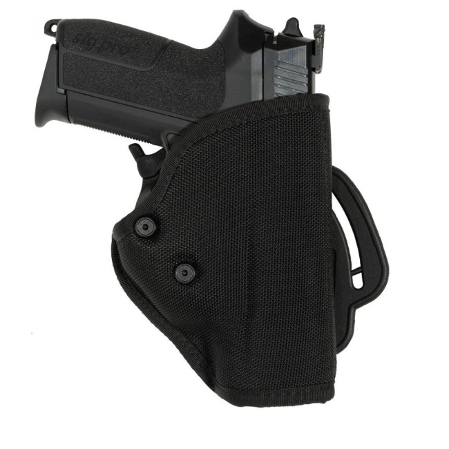Kabura pasowa nylonowa ST2 z systemem bezpieczeństwa do Glock 17/22 - Czarna - Vega Holster
