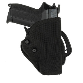 Kabura pasowa nylonowa ST2 z systemem bezpieczeństwa do Glock 17/22 - Czarna - Vega Holster