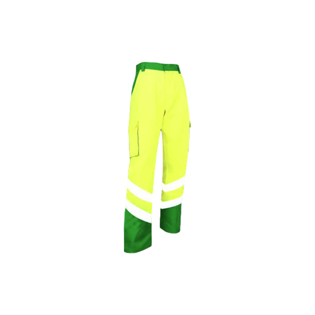 Tweekleurige hv broek Balise Fluorgeel en groen - LMA