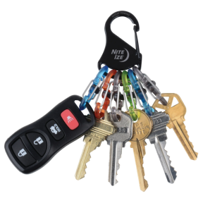 Porte-clés KeyRack Locker avec mousqueton + 6 S-biners plastique - Nite Ize