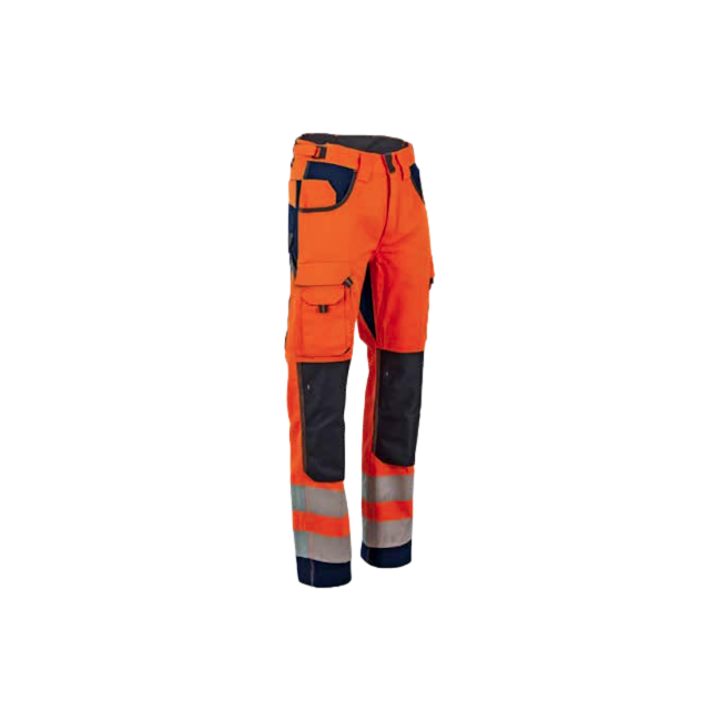 Pantalon hv Authentic Polarisation Orange fluo et marine - LMA