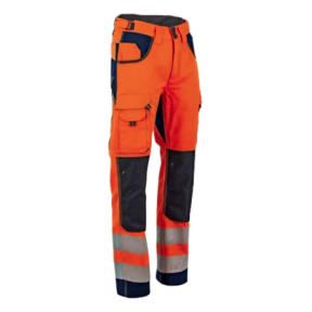 Pantalon hv Authentic Polarisation Orange fluo et marine - LMA