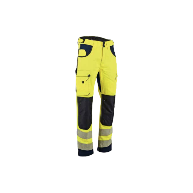 Spodnie hv Authentic Défense żółte fluo i granatowe - LMA