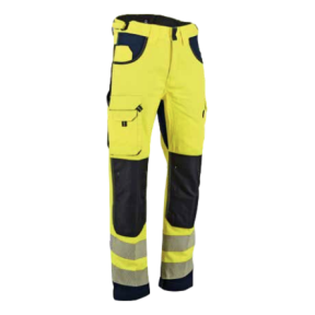 Warnschutzhose Authentic Defense neongelb und marineblau - LMA