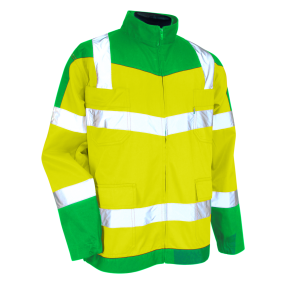 Blouson bi-colore haute visibilité Urgence Orange fluo et vert - LMA