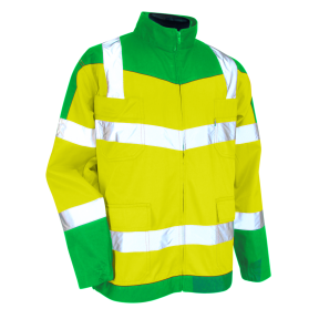Blouson bi-colore haute visibilité Urgence Orange fluo et vert - LMA