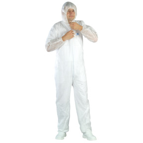 Kombinezon SPP 40g/m² biały z kapturem - COVERGUARD