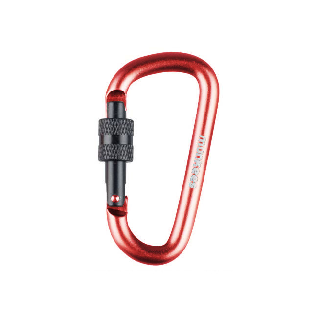 Karabijnhaak schroefvergrendeling (6 x 60 mm) Rood - Munkees