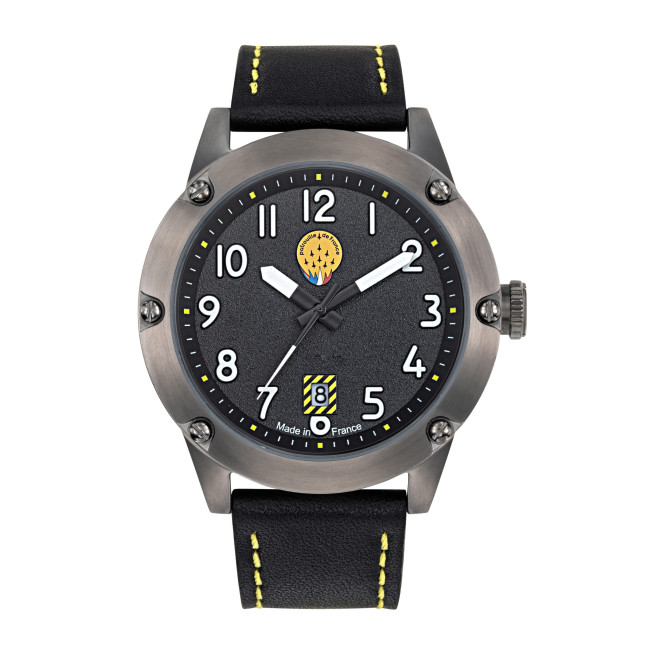 Herrenarmbanduhr Leder Schwarz Tarmac 701 M23 - Patrouille de France