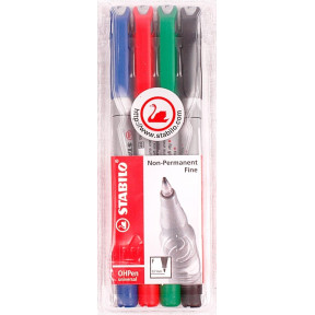 Estuche de 4 marcadores borrables - Stabilo
