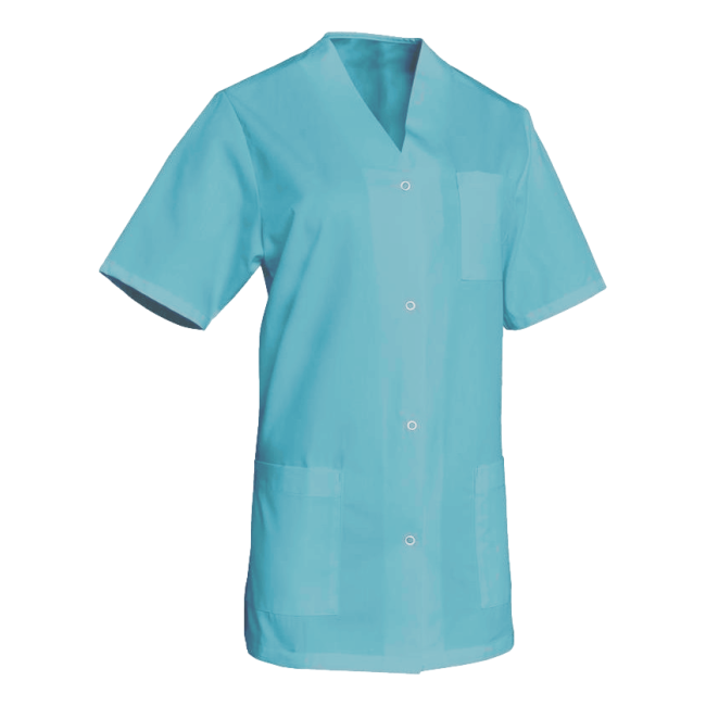 Tuniek met drukknopen korte mouwen Viviane Blauw - SNV
