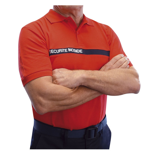 Polo Rouge Sécurité Incendie - Patrol