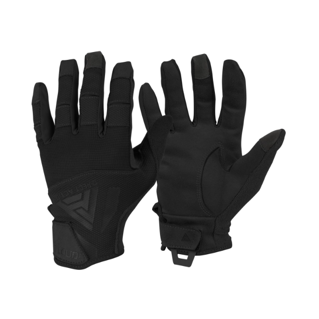 Harte Handschuhe aus schwarzem Kunstleder - Direct Action